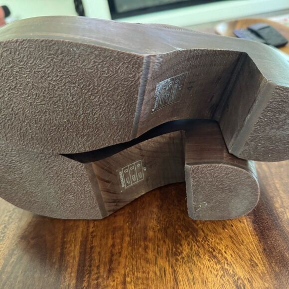 Free People Kora Platform Clogs Chunky Wooden Platform Leather upper - Picture 9 of 9